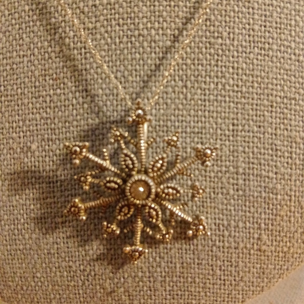 Silver 925 Diamond Snowflake Necklace
